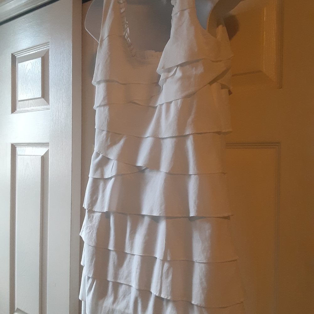 *  DRESSBARN  WHITE LAYERED DRESS - Picture 7 of 12